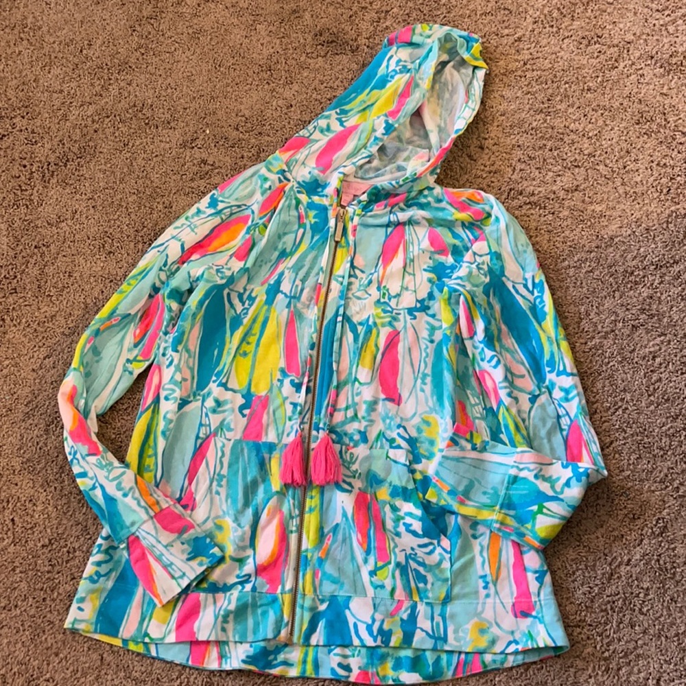 Lilly Pulitzer NWT morning hoodie beach and bae XS